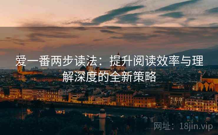 爱一番两步读法：提升阅读效率与理解深度的全新策略