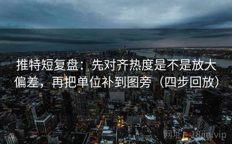 推特短复盘:先对齐热度是不是放大偏差,再把单位补到图旁(四步回放) 推特短复盘:先对齐热度是不是放大偏差,再把单位补到图旁(四步回放)